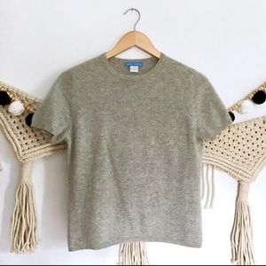 ANTHRO White + Warren Gray Cashmere Sweater